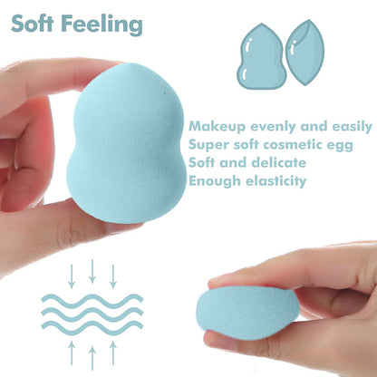 latex-free Makeup Sponge Set Makeup Sponges Blender Vegan Beauty Sponge Professional Beauty Sponge Blender Makeup Egg Foundation Blending Cosmetic Makeup Puff for Powder Cream
