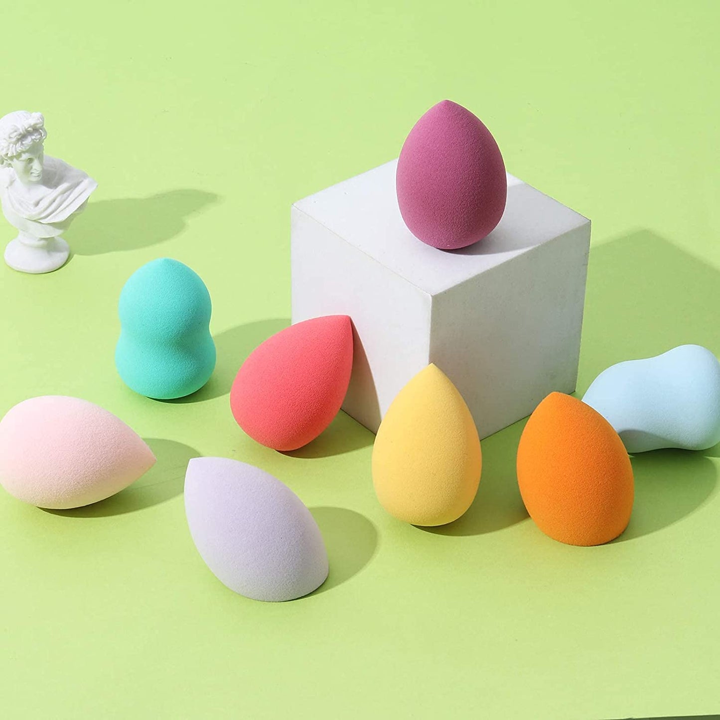 latex-free Makeup Sponge Set Makeup Sponges Blender Vegan Beauty Sponge Professional Beauty Sponge Blender Makeup Egg Foundation Blending Cosmetic Makeup Puff for Powder Cream