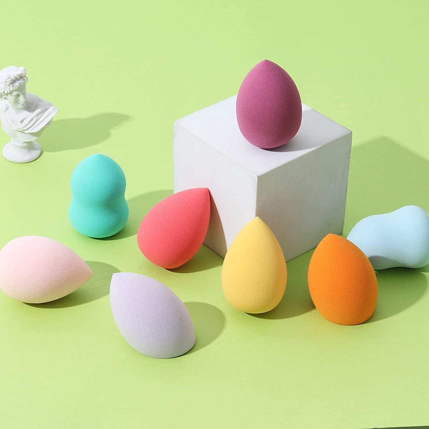 latex-free Makeup Sponge Set Makeup Sponges Blender Vegan Beauty Sponge Professional Beauty Sponge Blender Makeup Egg Foundation Blending Cosmetic Makeup Puff for Powder Cream