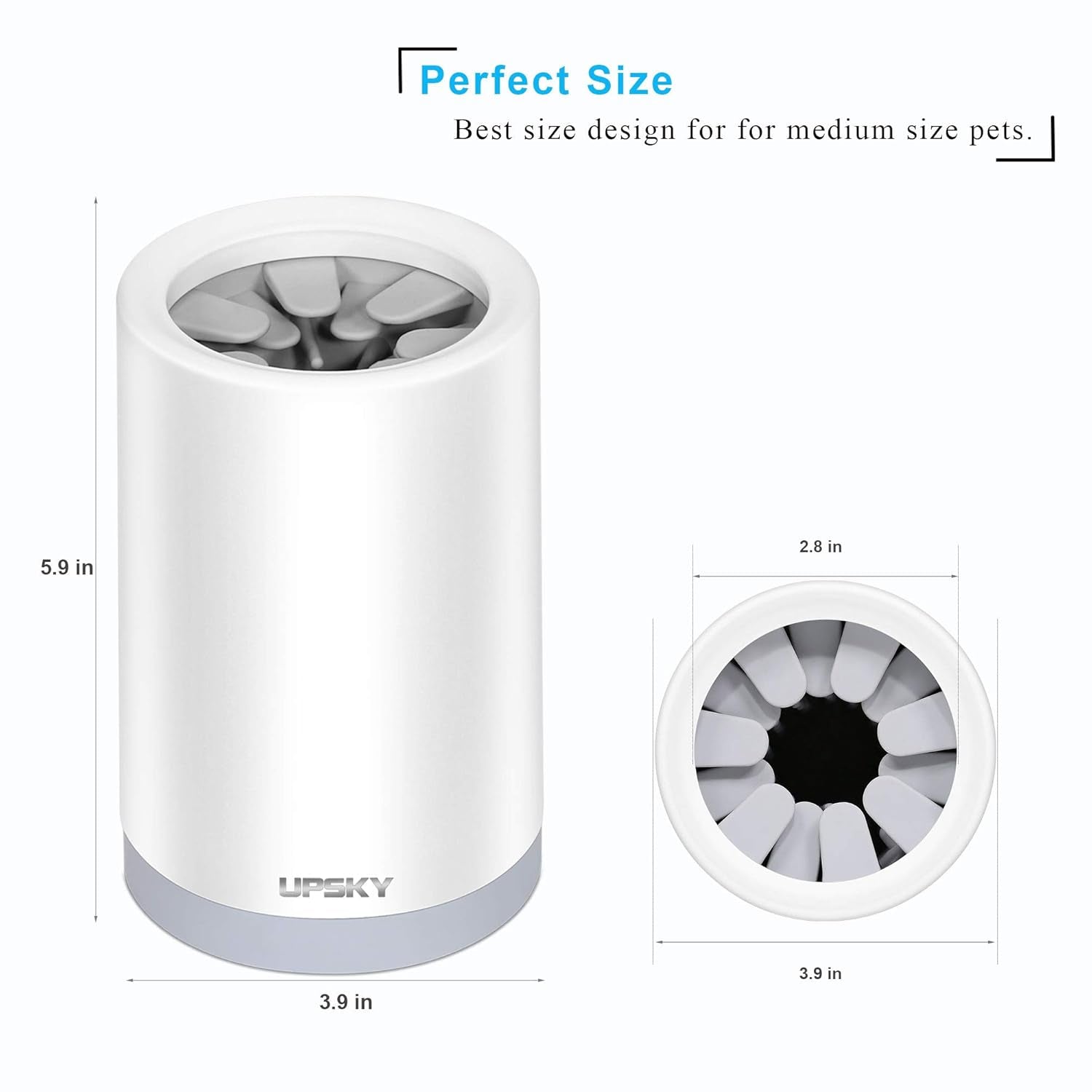 Dog Paw Cleaner, Pet Grooming Brush, Prevent Water Splashing Dog Paw Washer Cup, Soft Silicone Dog Foot Washer for Medium Dog