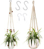 Macrame Plant Hanger for Indoor Plants, 2 Packs Plant Hangers, Hanging Planter for Indoor Plants Decorative Macrame Pot Hanger for Home Decor