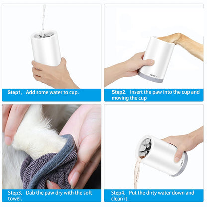 Dog Paw Cleaner, Pet Grooming Brush, Prevent Water Splashing Dog Paw Washer Cup, Soft Silicone Dog Foot Washer for Medium Dog